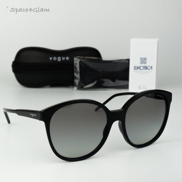 Vogue Women Sunglasses Black Grey Gradient Butterfly VO5509S W44/1156 BRAND NEW - Picture 1 of 9